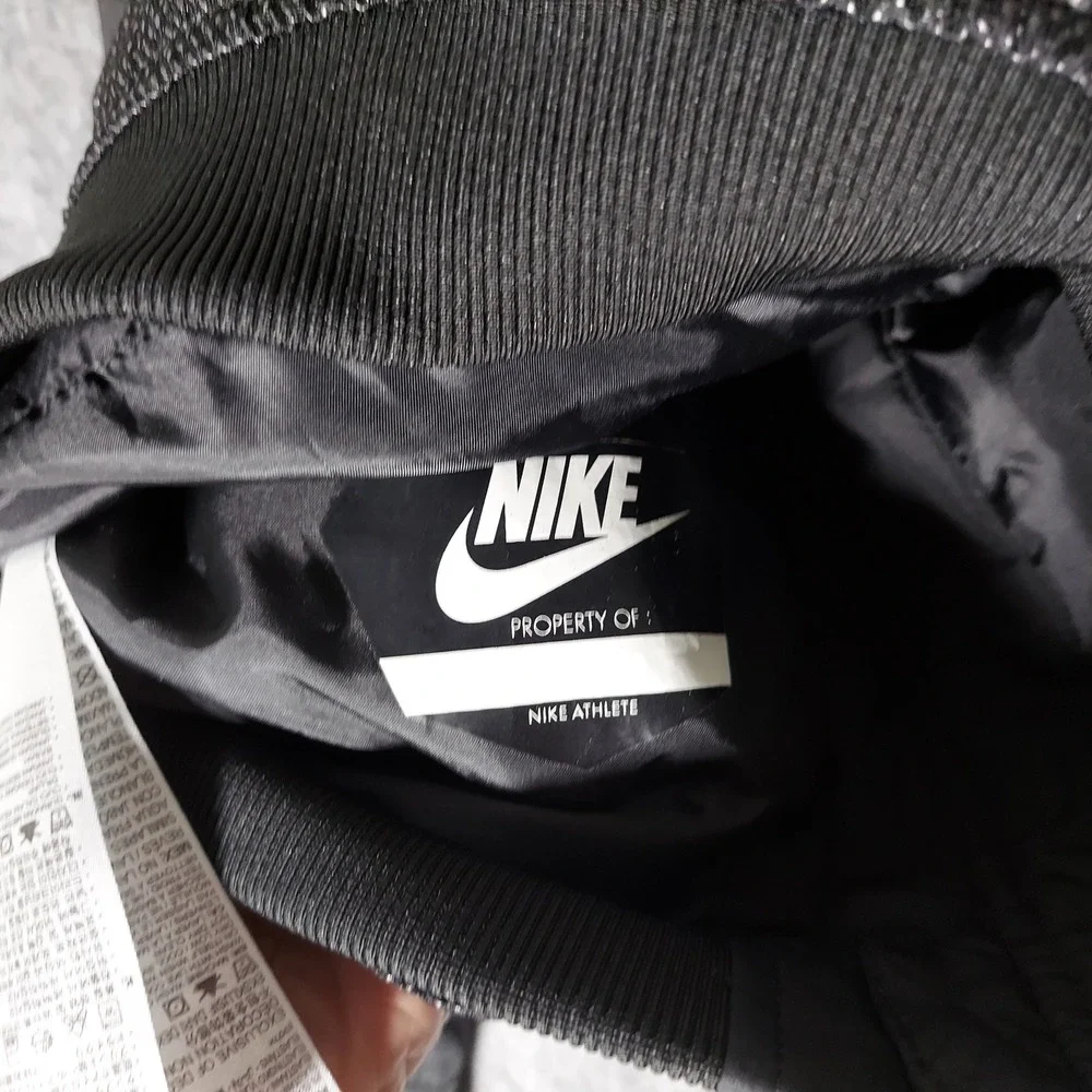 Nike Kids Bomber Jacket 3T Black Just Do It Zip Up Textured Pockets Outerwear